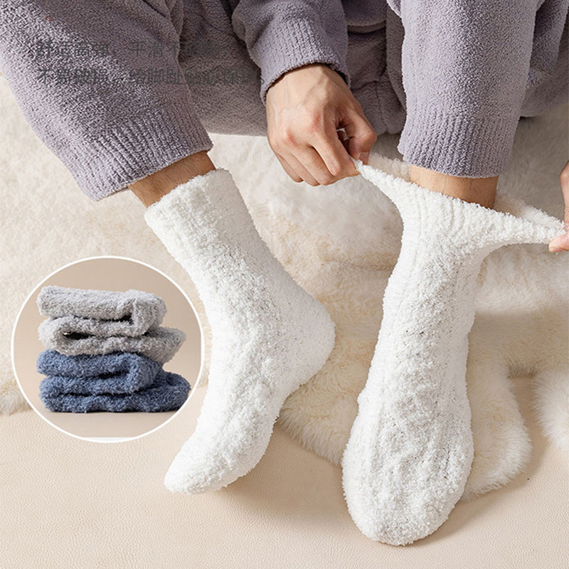 Winter Fuzzy Coral Fleece Socks – Thickened Anti-Slip Home Sleep Socks