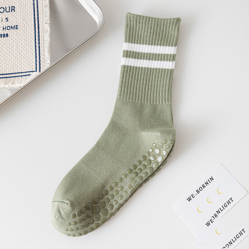 Indoor Anti-Skid Cotton Crew Socks – Wear Resistant Comfort