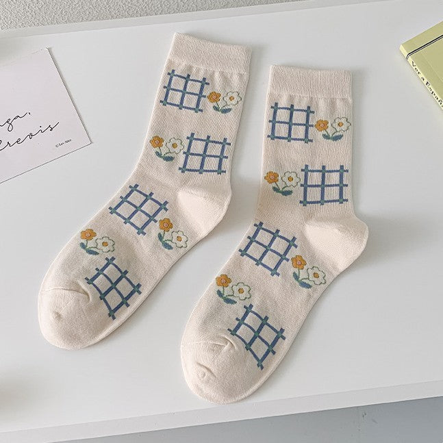 Autumn & Winter Cute Girls Bubble Mouth Cotton Thigh-high Socks