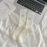 Women’s Bow Cotton Crew Socks – Hollow Mesh Design