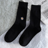 Stars & Moon Embroidered JK Socks – High-Top Cotton Tide Stockings