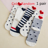 Women’s Cotton Heel Love Socks – Cute Heart Design