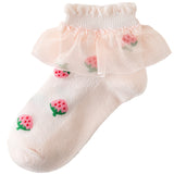 Girls’ Summer Lace Socks – Thin Mesh Princess Style