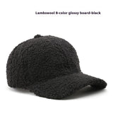 Unisex Lamb Wool Baseball Cap – Warm & Stylish Curved Brim Hat