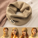 4-in-1 Knit Scarf Mask – Faux Cashmere Winter Face Wrap