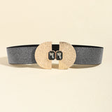 Glitter Pearl Elastic Waist Belt – Decorative Stretch Belt for Dresses & Coats
