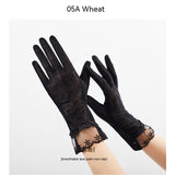 Lightweight Breathable Lace Sun Protection Gloves – Elegant Women’s UV Gloves