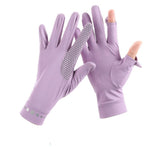 Summer UV Protection Ice Silk Gloves – Breathable, Elastic & Lightweight