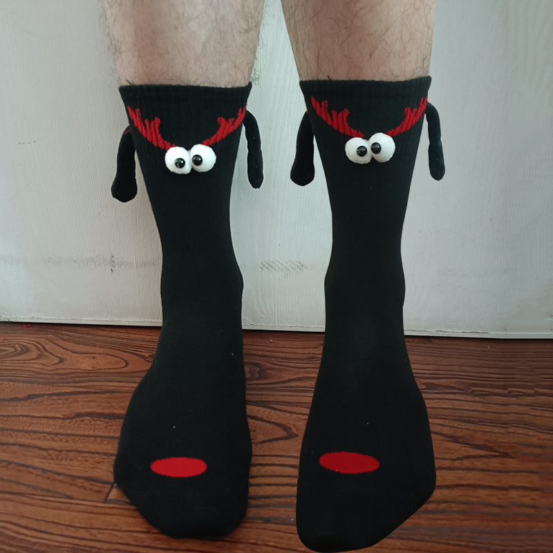 Halloween & Christmas Magnetic Hand Socks – Fun Couple Stockings