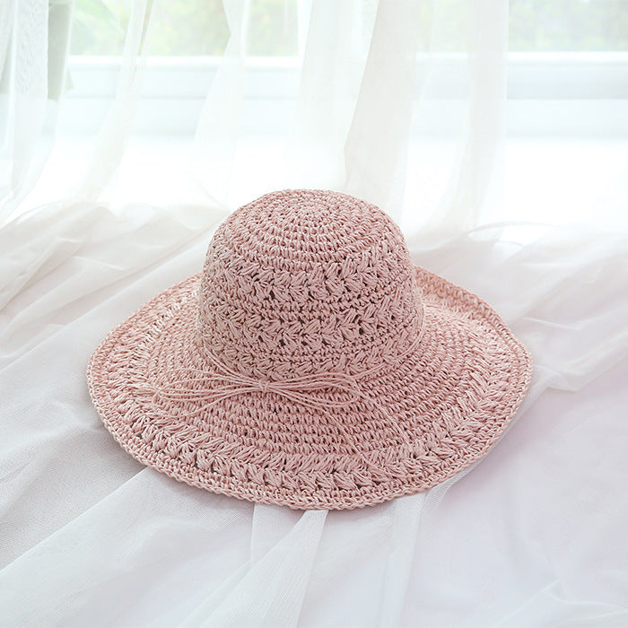 Women’s Summer Hollow Crochet Straw Hat – Breathable & Lightweight