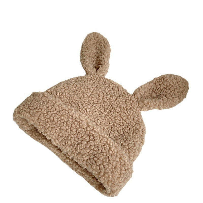 Cute Lambswool Plush Rabbit Ears Hat – Winter Warm Beanie