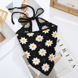 Women’s Crochet Triangle Scarf Headband – Knitted Floral Boho Style