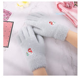 Women’s Fleece Lined Knitted Gloves – Touch Screen Winter Warmth