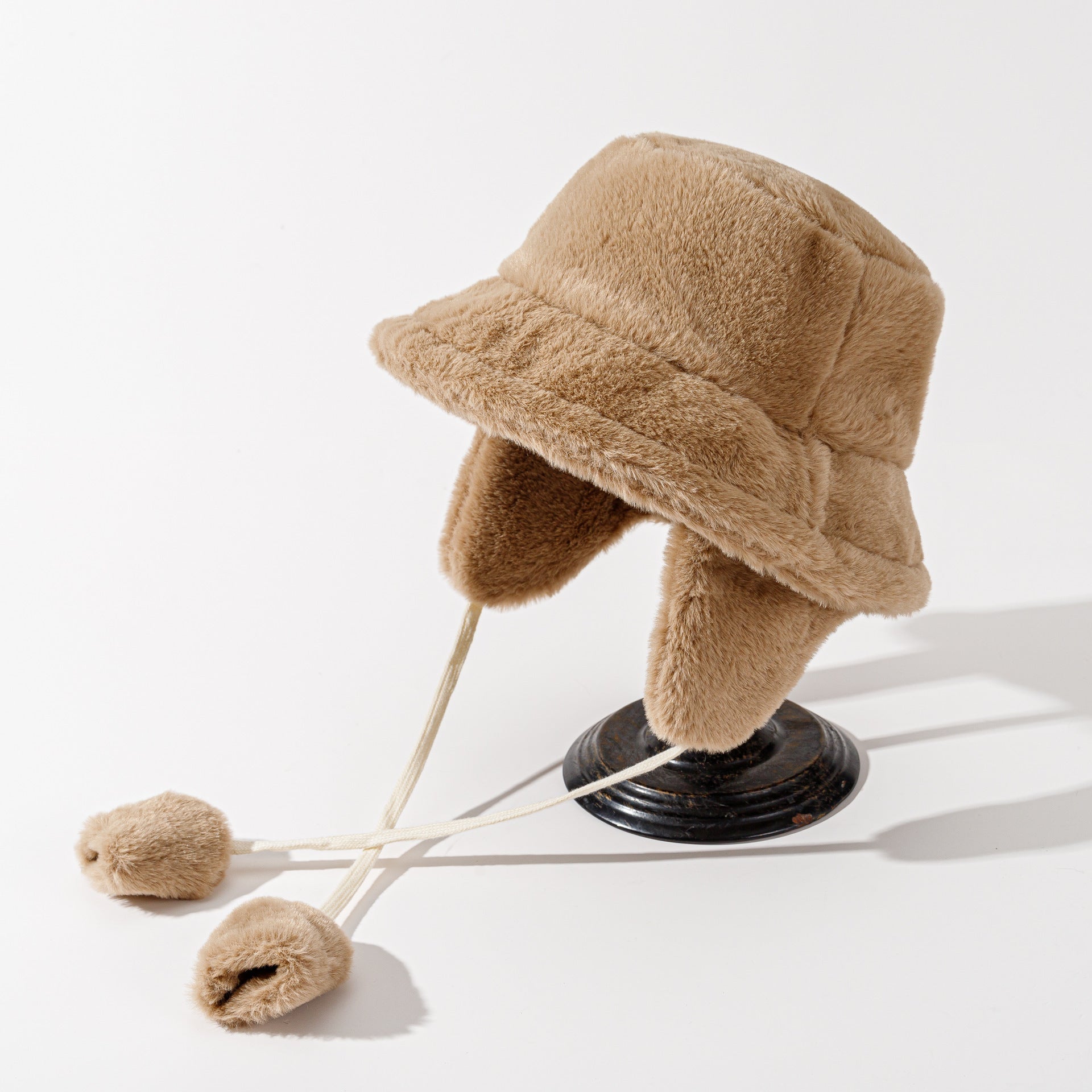 Women’s Plush Winter Hat – Fleece-Lined with Removable Earmuffs