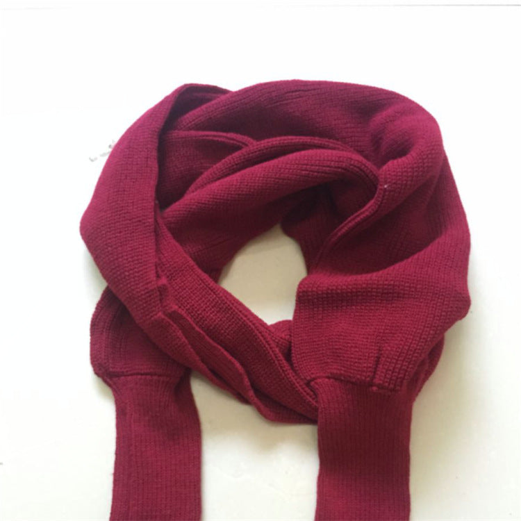 Oversized Knit Sweater Scarf – Soft Wool Blend Winter Wrap