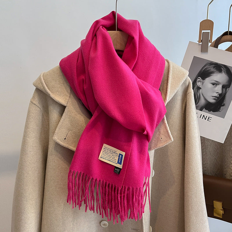 Oversized Brushed Scarf – Soft Woven Shawl in 39 Elegant Colors