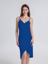 Pure Color Sexy Suspender Cross Beach Skirt