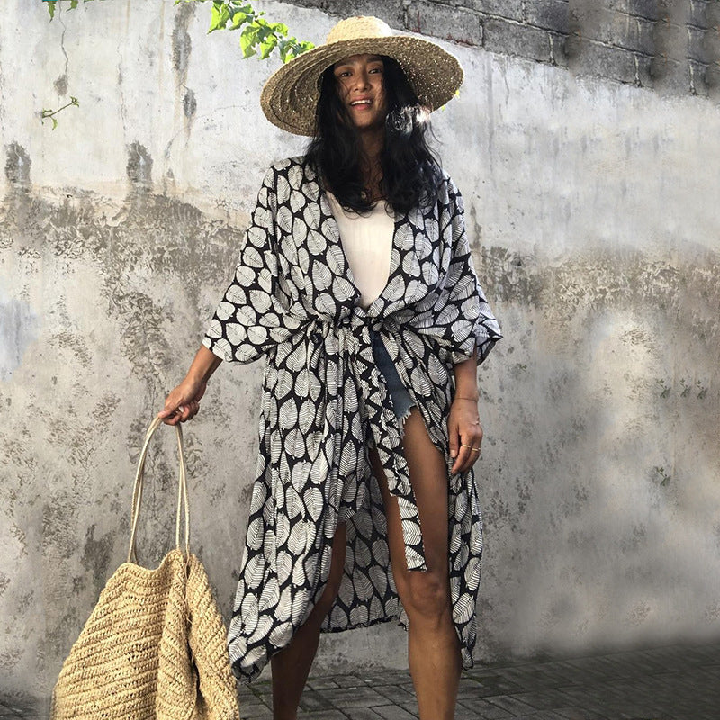 Women’s Resort Beach Cover Up – Lightweight Sun Protection Kimono