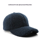 Unisex Lamb Wool Baseball Cap – Warm & Stylish Curved Brim Hat