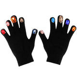 DIY Split Finger Knitted Gloves with Colorful Diamond Design – Street Style