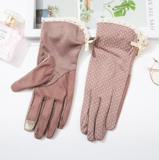 Thin Non-Slip Breathable Touch Screen Gloves – Cotton Short Finger Design