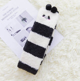 Super Cute Fuzzy Knee-High Socks – Cartoon Winter Style