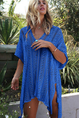 Hollow Knit Beach Cover-Up – Loose Bikini Blouse in 17 Colors