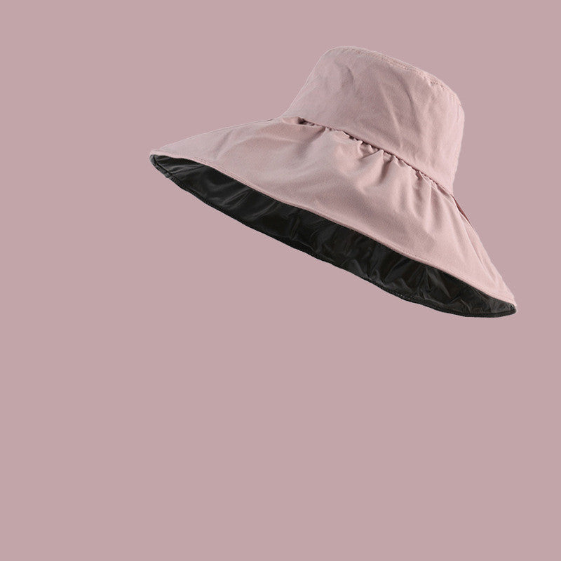 Women’s Wide Brim Cotton Sun Hat – Anti-UV Korean Fisherman Style