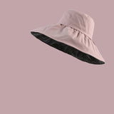 Women’s Wide Brim Cotton Sun Hat – Anti-UV Korean Fisherman Style