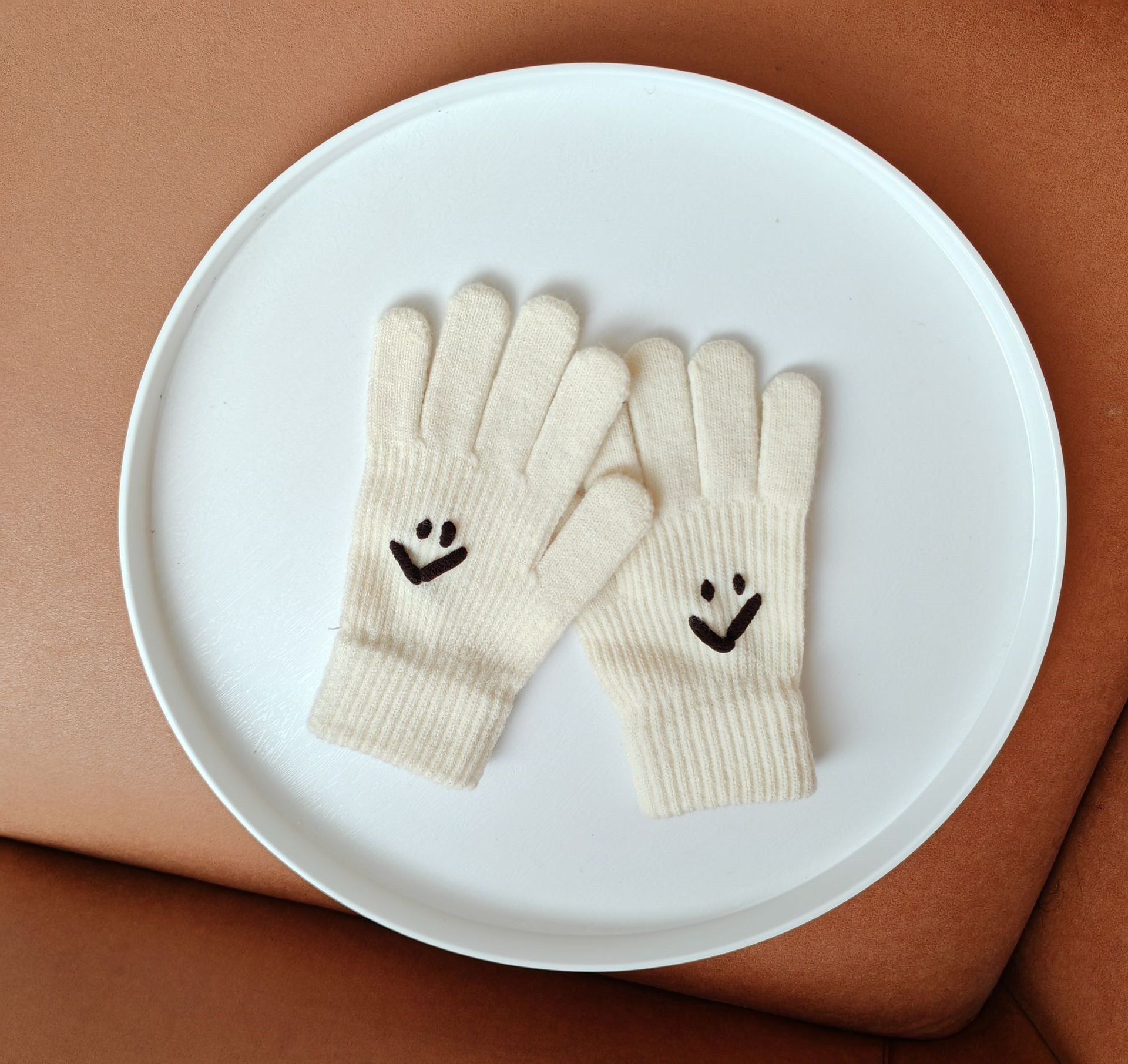 Magnetic Knitted Wool Gloves – Cute Five-Finger Winter Thermal Design