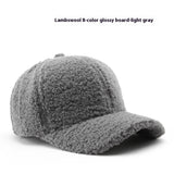 Unisex Lamb Wool Baseball Cap – Warm & Stylish Curved Brim Hat
