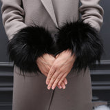 Women’s Furry Windproof Sleeves – Cute Winter Faux Fur Arm Warmers
