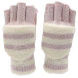 Flip Half Finger Knitted Gloves – Warm Wool-Blend Winter Design