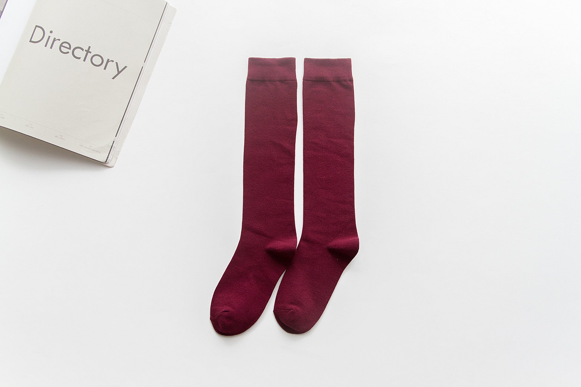 Japanese-Style Cotton Knee Socks – Long Pile Warm Design