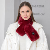 Heated Faux Fur Scarf – USB Rechargeable Neck Warmer