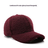 Unisex Lamb Wool Baseball Cap – Warm & Stylish Curved Brim Hat