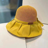 Women’s Bow Straw Sun Hat – Wide Brim UV Protection