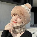 Women’s Winter Fleece Hat with Ear & Wind Protection – Neck Cover Design