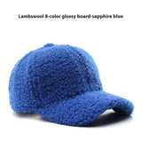 Unisex Lamb Wool Baseball Cap – Warm & Stylish Curved Brim Hat