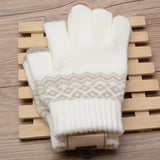 Women’s Knitted Jacquard Gloves – Warm Touch Screen Winter Design