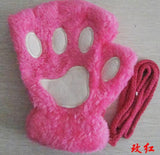 Winter Cute Cat Paw Gloves – Half Cover Short Finger Mittens