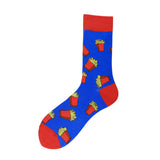 Creative Food Print Cotton Crew Socks – Unisex Fun Style