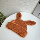 Cute Lambswool Plush Rabbit Ears Hat – Winter Warm Beanie