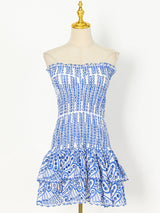 Y2K Tube Top Pleated Dress – Summer Beach Party A-line Mini Dress