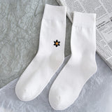 Stars & Moon Embroidered JK Socks – High-Top Cotton Tide Stockings