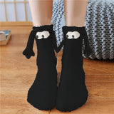 Magnetic Christmas Couple Socks – Coral Fleece Warm Slipper Tube
