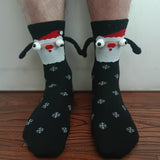 Halloween & Christmas Magnetic Hand Socks – Fun Couple Stockings