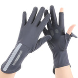 Summer UV Protection Ice Silk Gloves – Breathable, Elastic & Lightweight