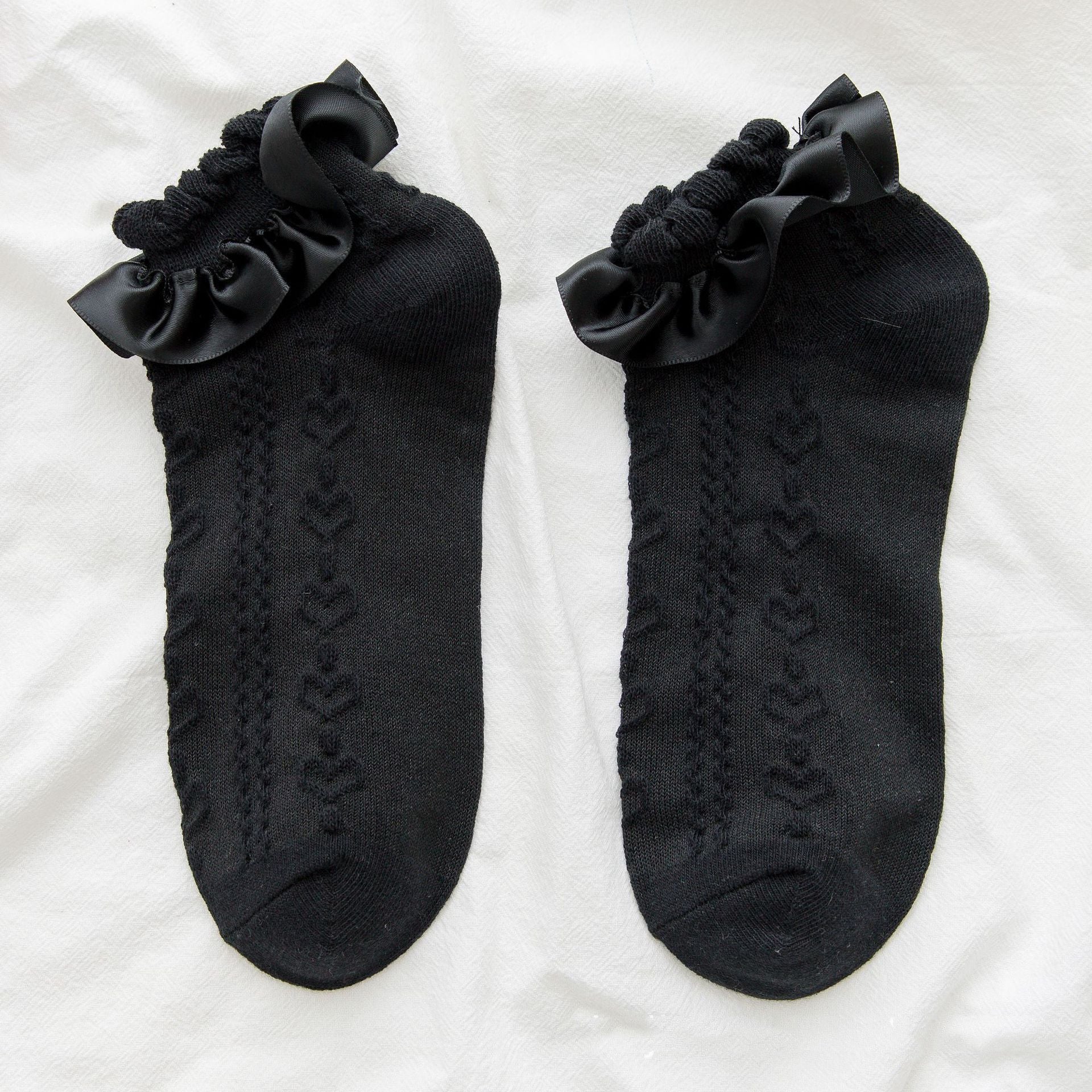 Women’s Sweet Bubble Cotton Socks – Ruffled Ankle Design