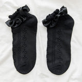 Women’s Sweet Bubble Cotton Socks – Ruffled Ankle Design